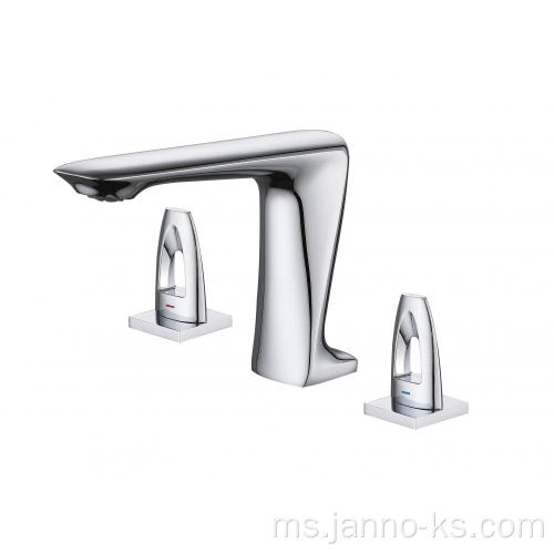 Double Handle Handle 3-Hole Bilik Mandi Mixer Faucet